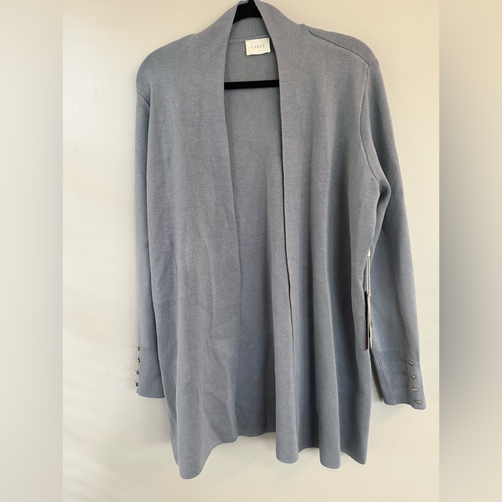 Cyrus Gray Open Front Cardigan